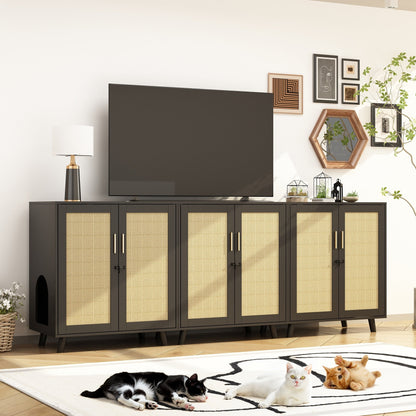 Enceinte de bac à litière pour chat Meubles Table d'appoint Canapé Table