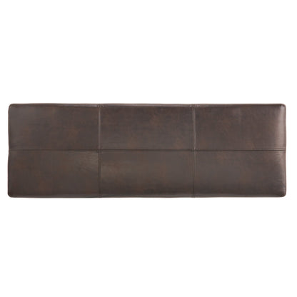 Banc de rangement en similicuir Lucinda par Christopher Knight Home - 51,25 L x 17,50 l x 16,25 H