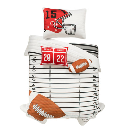 Couette surdimensionnée réversible pour enfants Lush Decor à motif de football américain