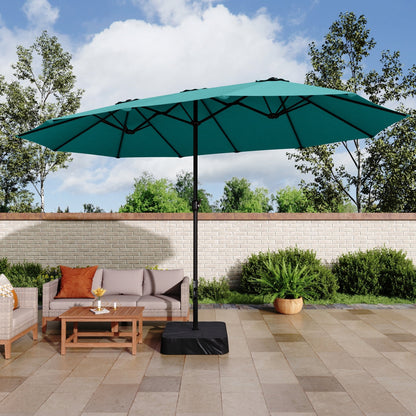Parasol double extra large de 15 pieds pour patio double face de MAISON ARTS avec base incluse