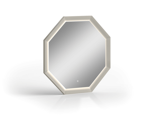 Miroir hexagonal Jackson gris