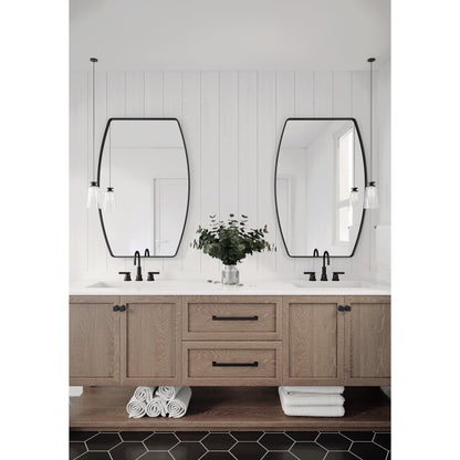 Miroir mural oblong en métal MacLuu