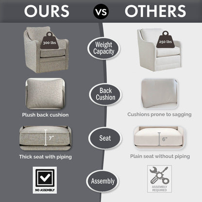 Fauteuil pivotant incurvé rembourré Madison Park Betty