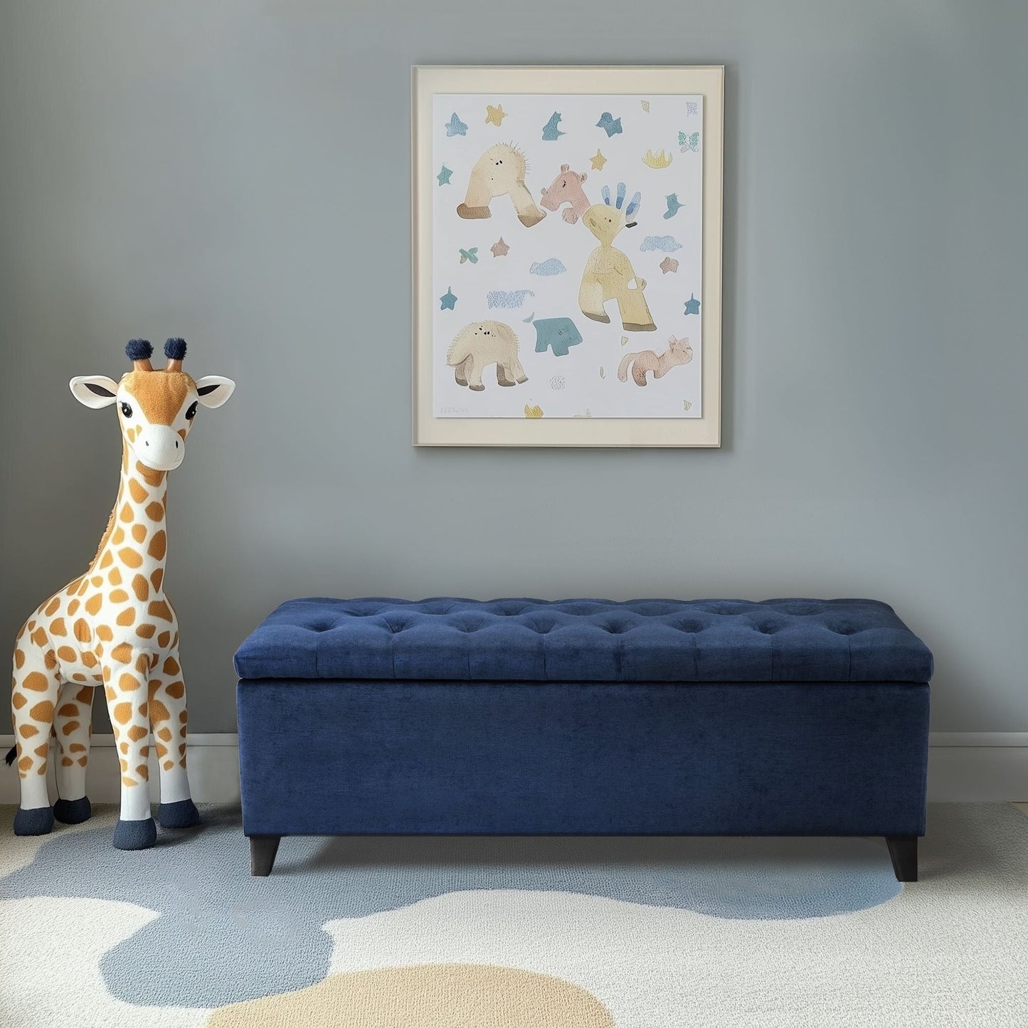 Banc de rangement rembourré à plateau capitonné Madison Park Sasha