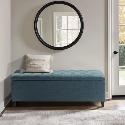 Banc de rangement rembourré à plateau capitonné Madison Park Sasha