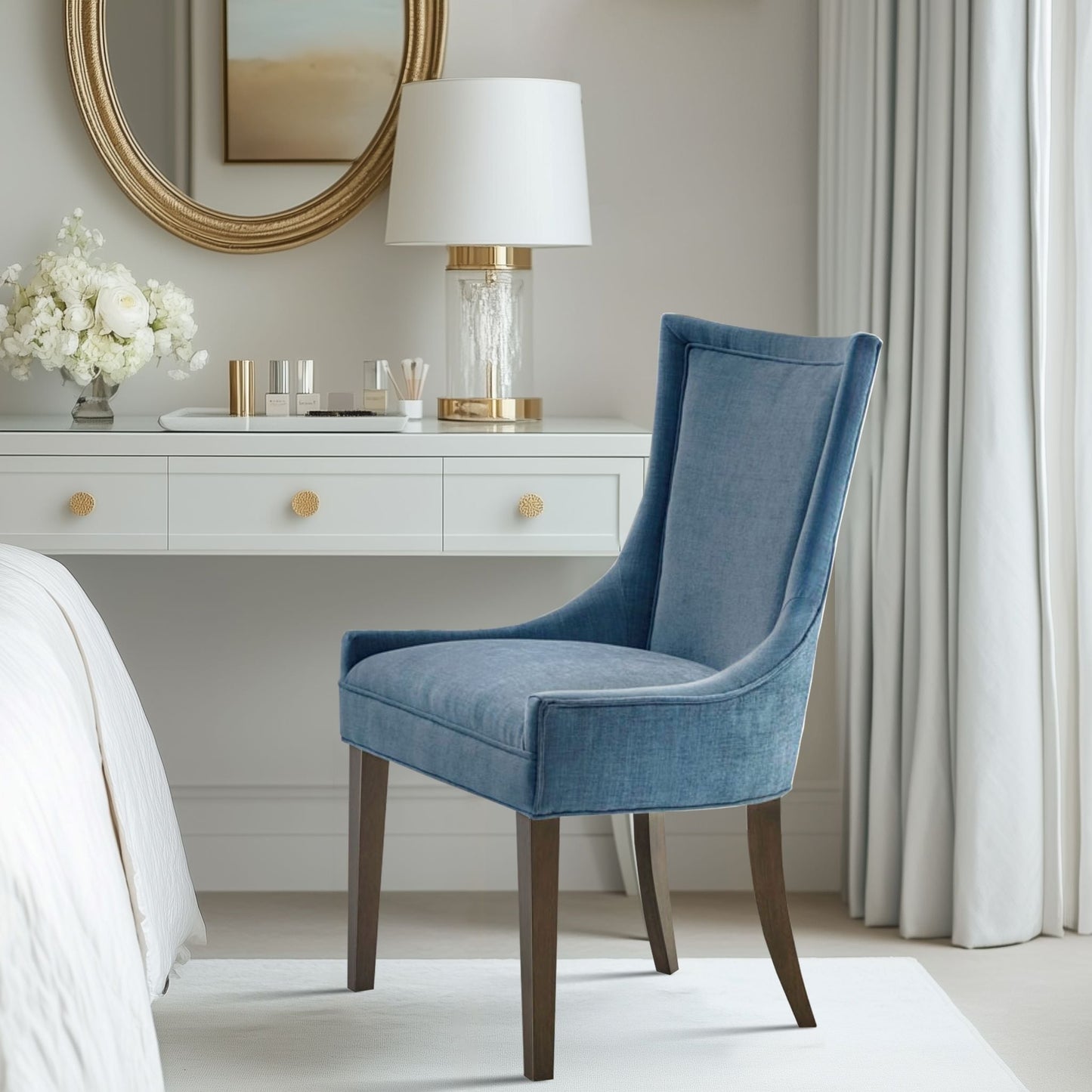 Chaises de salle à manger rembourrées Madison Park Signature Ultra avec pieds en bois (lot de 2) - N/A