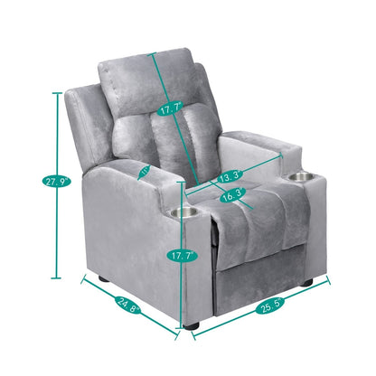Sièges magiques pour princesses super-héros, fauteuil inclinable super luxueux pour enfants avec repose-pieds, appui-tête et 2 porte-gobelets