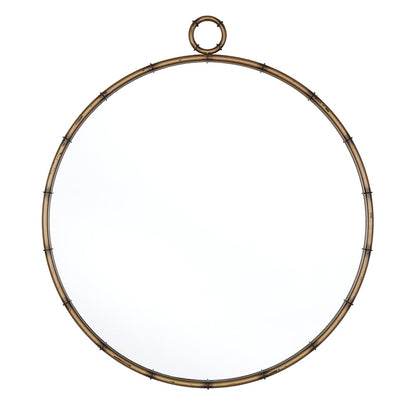 Miroir mural rond Marza finition laiton antique par iNSPIRE Q Modern