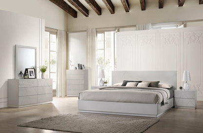 Norman Dresser in Grey High Gloss