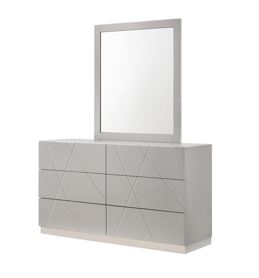 Norman Dresser in Grey High Gloss