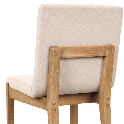 Tabouret de bar moderne Gracie, chaise rembourrée en boucle et pieds en bois brossé