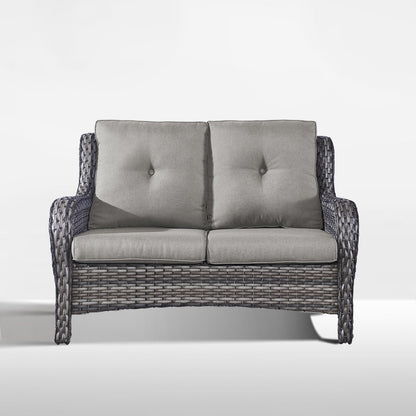 Ensemble de canapés d'extérieur en osier Gymojoy avec causeuse et canapé en rotin