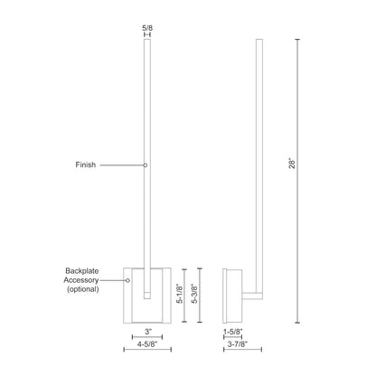 PND 18-IN WALL SCONCE