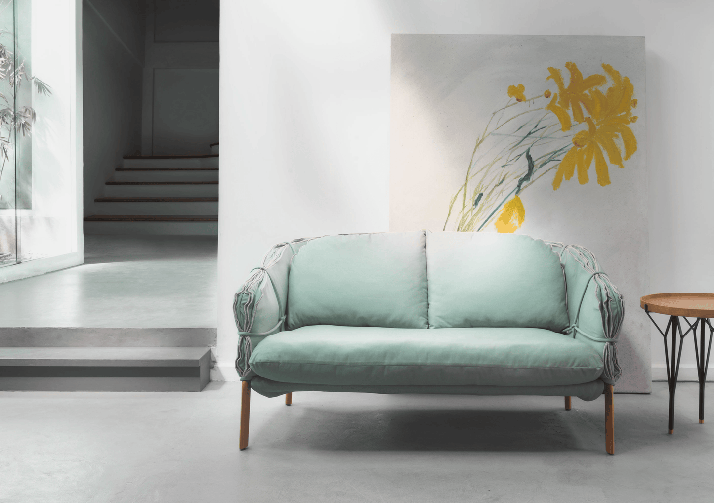 PARCHMENT LOVESEAT