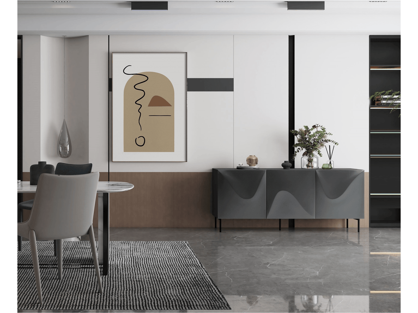 Buffet Boothman gris foncé