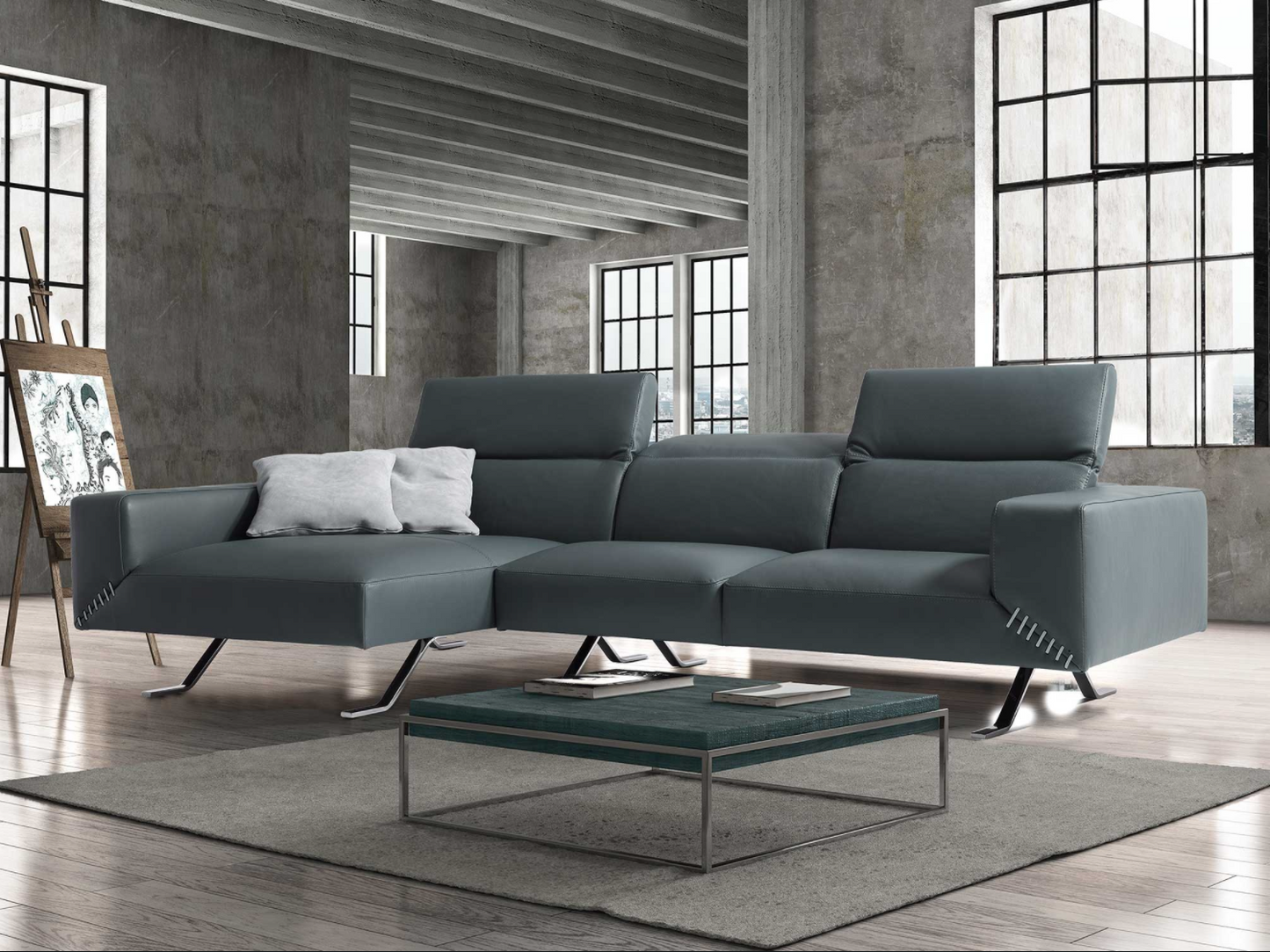 LARRY SECTIONAL | ITALIAN LEATHER