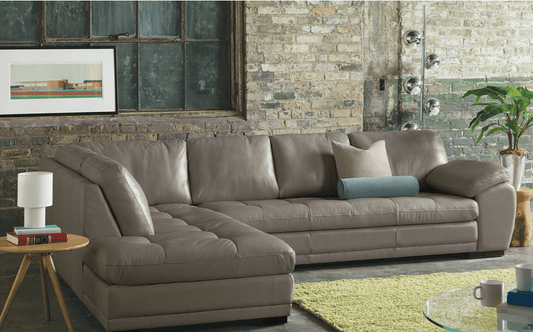 Miami Sectional Leather LHF Sofa + RHF Lovesesat