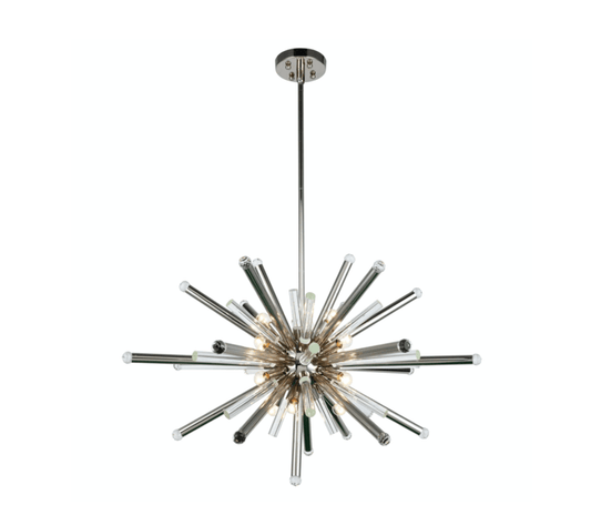 Maxwell 38 14 light Polished Nickel Chandelier Clear Royal Cut Crystal