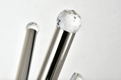 Lustre Maxwell 38 à 14 lumières en nickel poli et cristal transparent taille royale