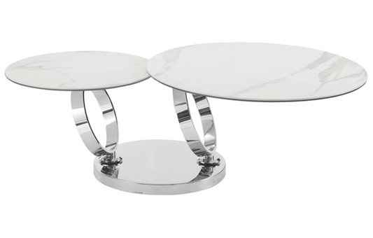 Rings White Porcelain Coffee Table