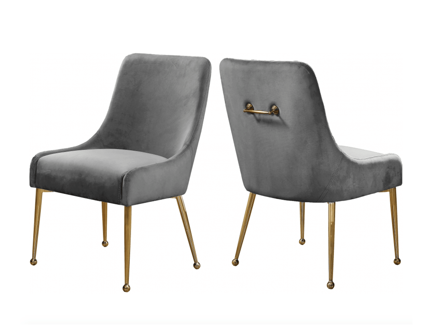 Chaise de salle à manger Lowery en velours noir