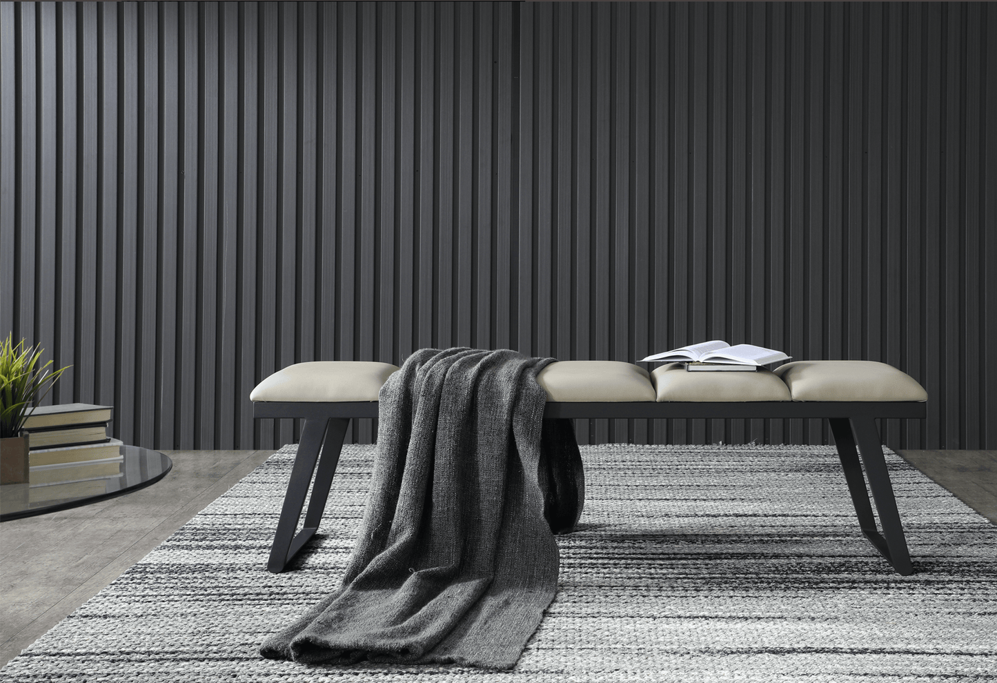 Nathan Bench in Dark Gray