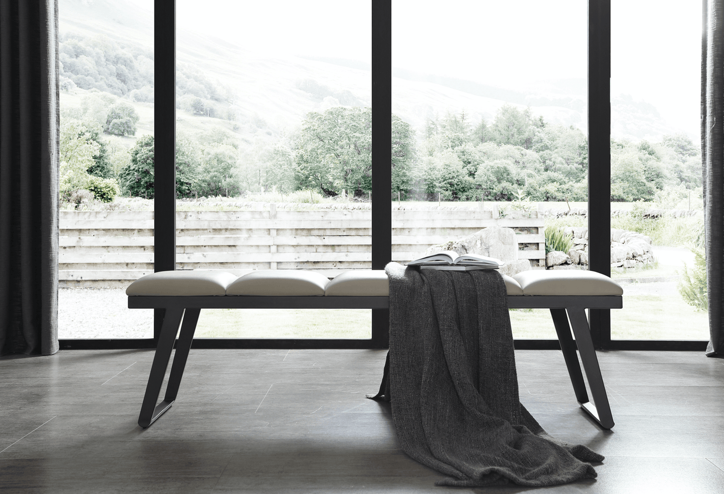 Nathan Bench in Dark Gray