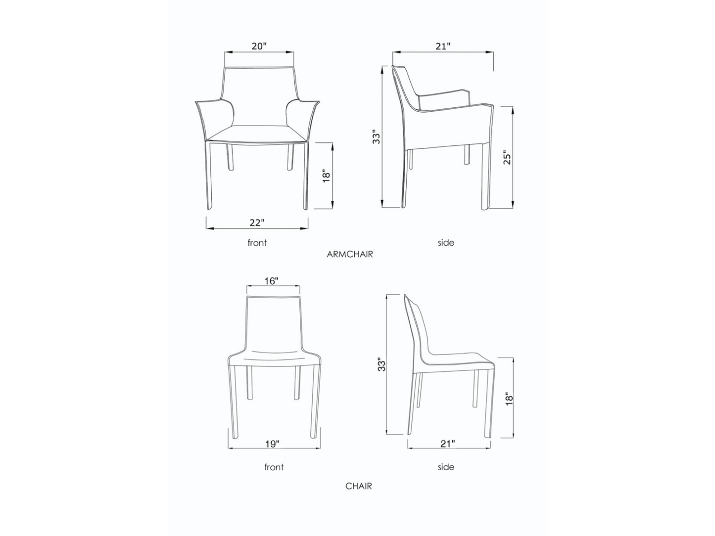 Chaise de salle à manger Flare