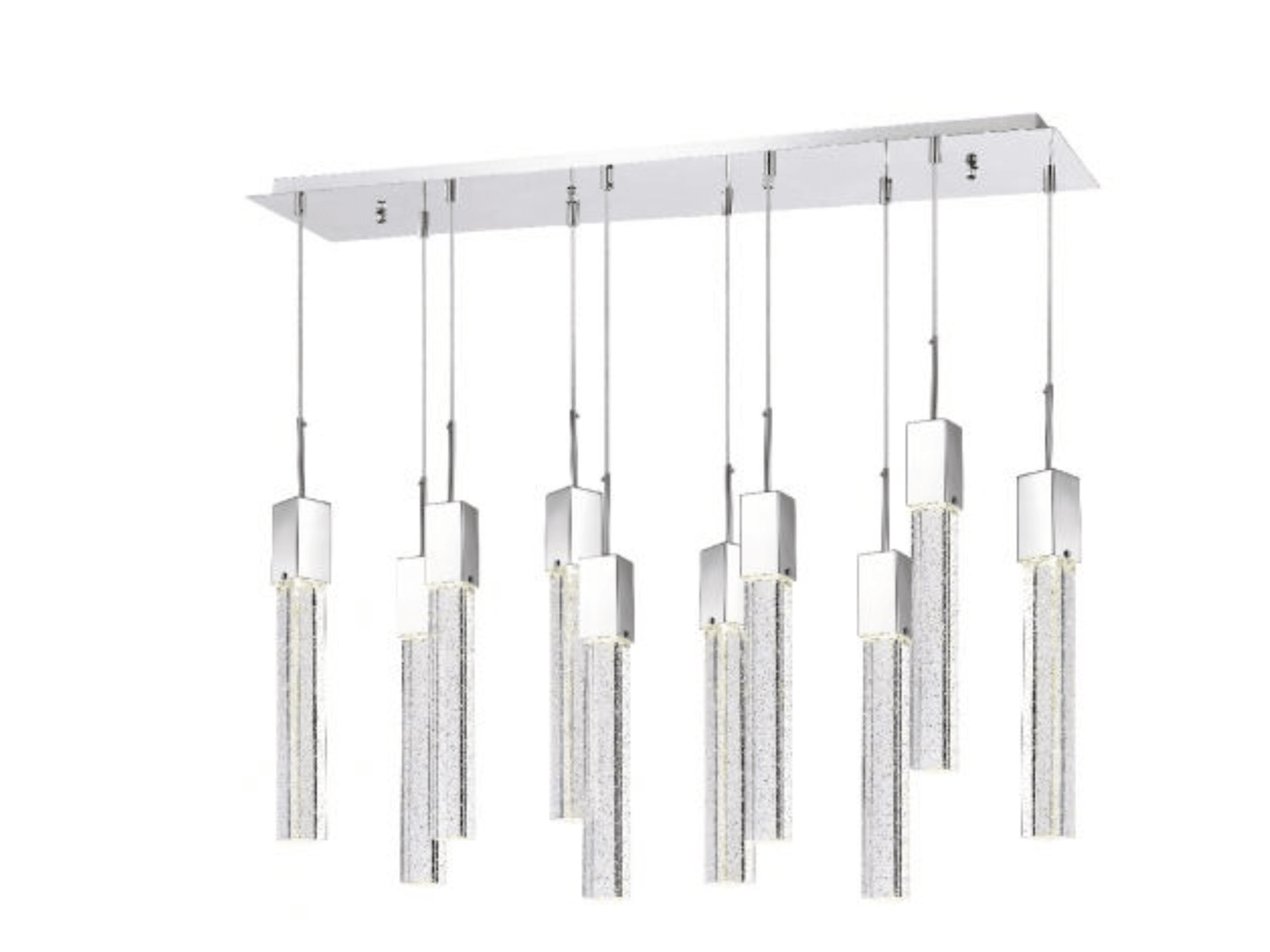 Lustre rectangulaire en cristal Kay - Suspension XL 15