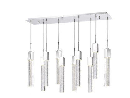 Lustre rectangulaire en cristal Kay - Suspension XL 15