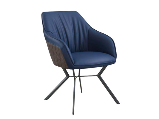 Ameri Dining Chair (Set of 2) Blue and Taupe