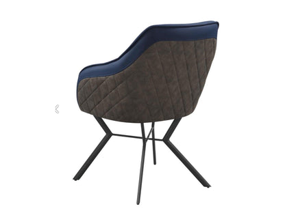 Chaise de salle à manger Ameri (ensemble de 2) Bleu et taupe