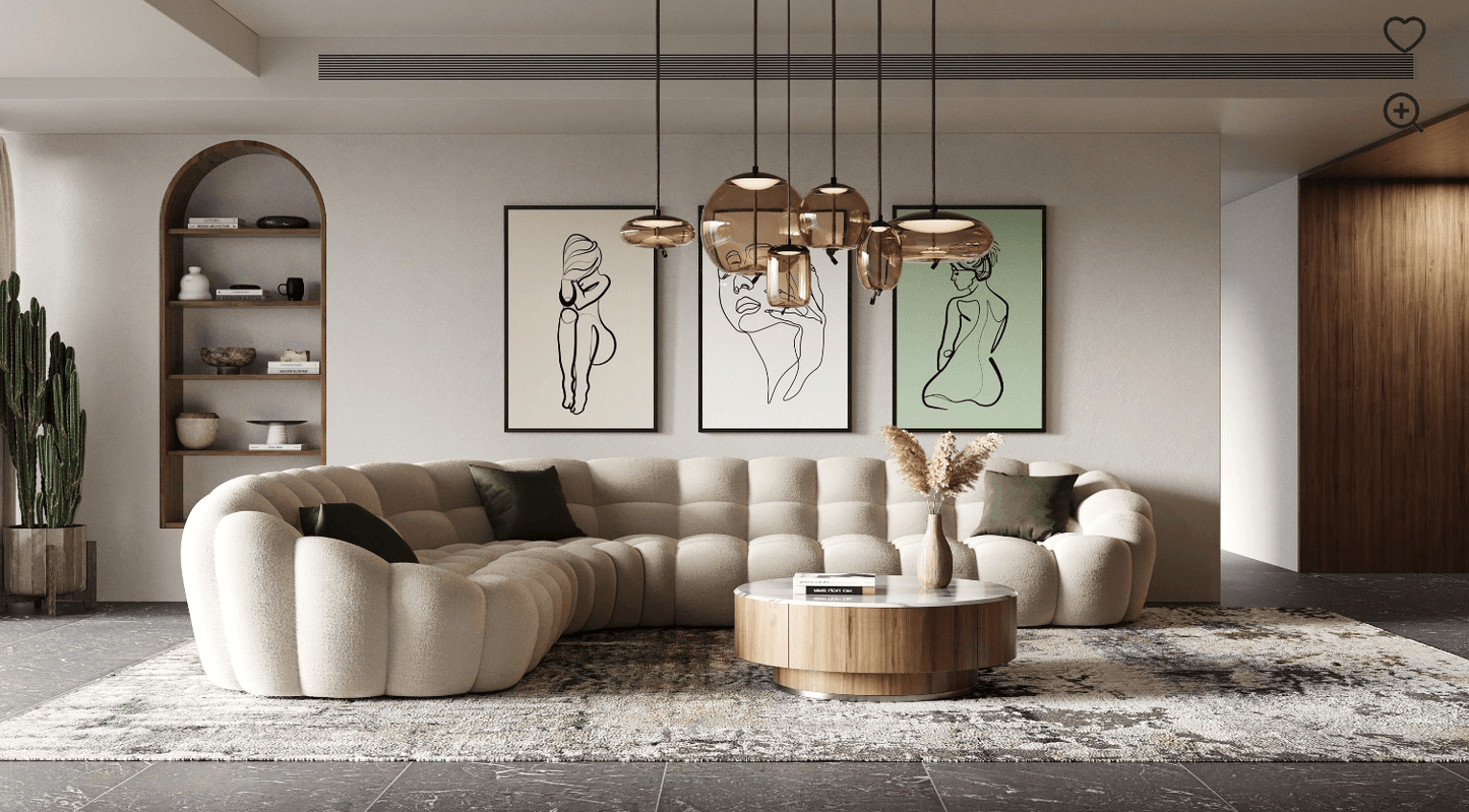 Tissu sectionnel Luzmina 204 po 