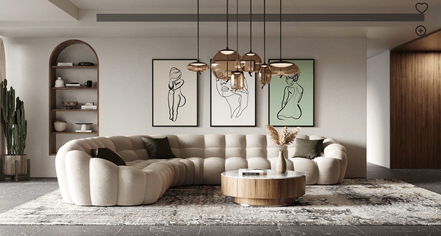 Tissu sectionnel Luzmina 204 po 