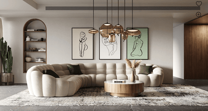 Tissu sectionnel Luzmina 204 po 