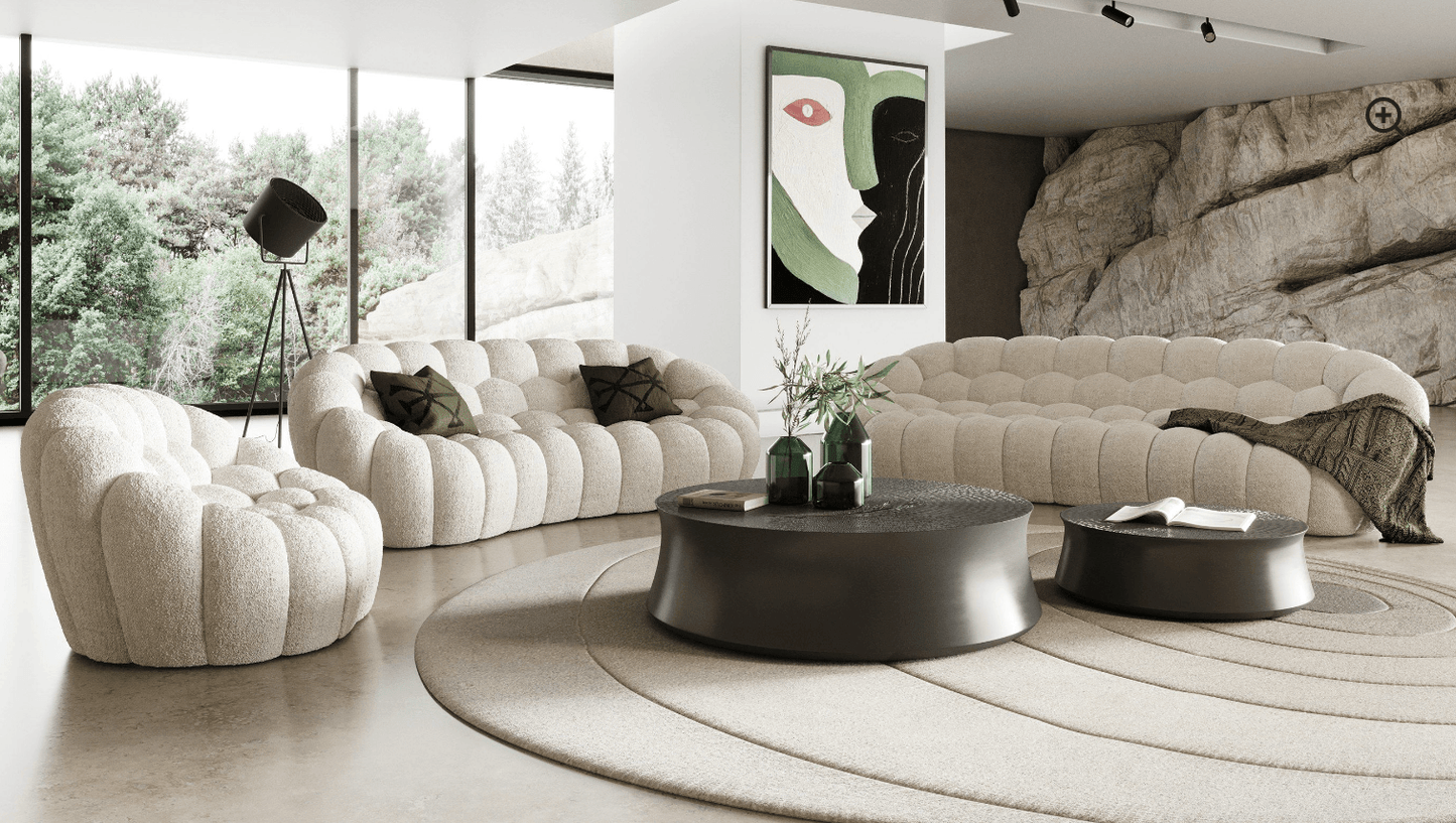 Ensemble de canapés en tissu Luzmina 3 pièces 