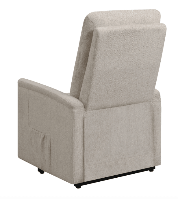 Henrietta Power Lift Recliner With Storage Pocket Beige
