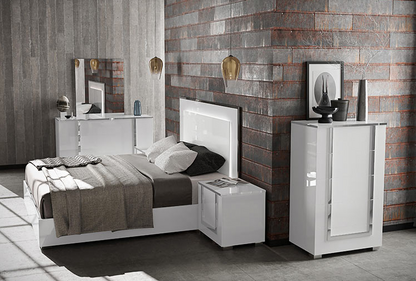 Lit Antonio QN + Commode + 1 NS Orme Gris Bois