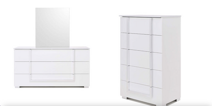 Lit Antonio QN + Commode + 1 NS Orme Gris Bois