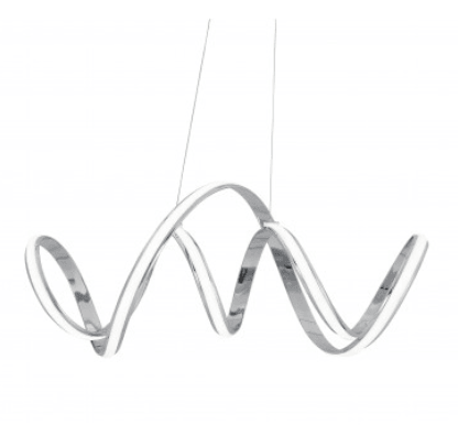 Onix Swirl Pendant, Chrome
