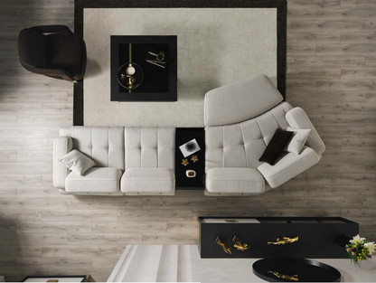 Canapé Icon en tissu beige 6 pièces