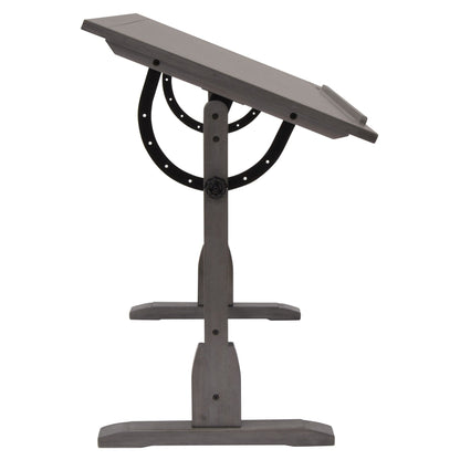 Table à dessin vintage en bois de 36 pouces de Studio Designs avec plateau à angle réglable pour le dessin