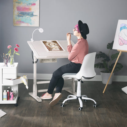 Table à dessin vintage en bois de 36 pouces de Studio Designs avec plateau à angle réglable pour le dessin