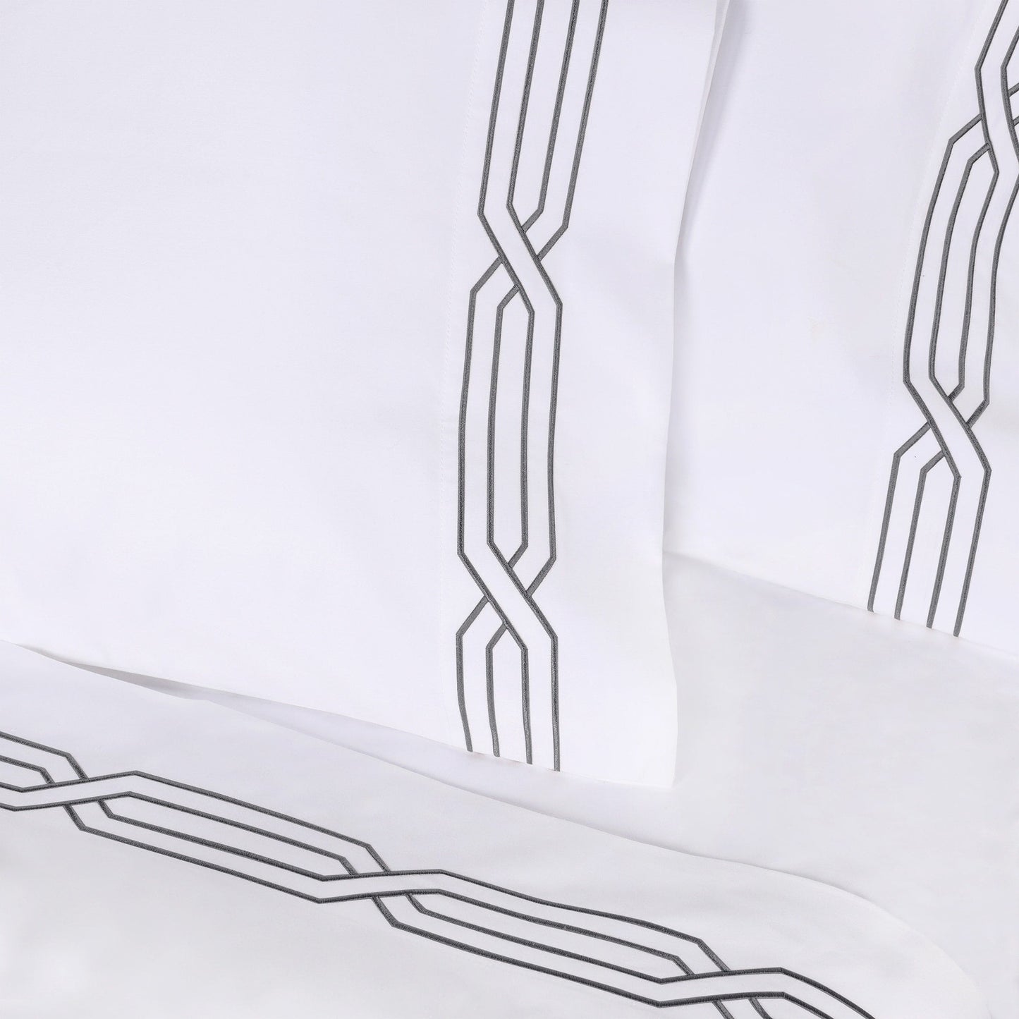 Parure de draps unie écologique en coton égyptien de qualité supérieure 1 200 fils