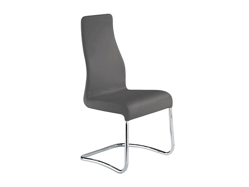 Chaise de salle à manger en cuir italien à fleurs