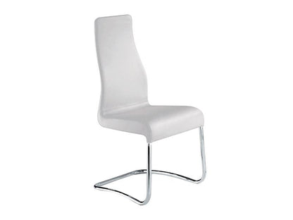 Chaise de salle à manger en cuir italien à fleurs