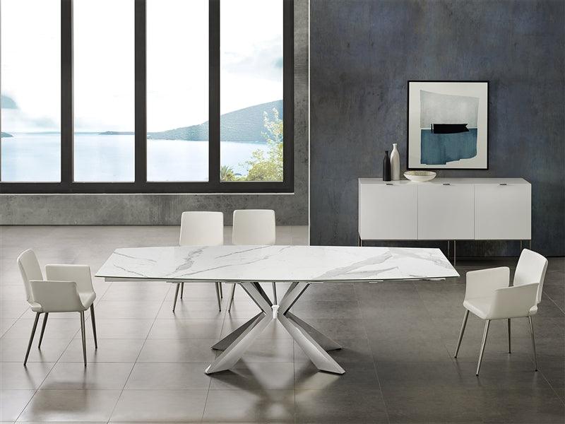 Porcelaine marbrée blanche Igor (extensible)