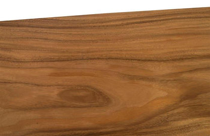 Iron Frame Standing Desk with Drawers Chamcha Wood, Natural, Bar Height