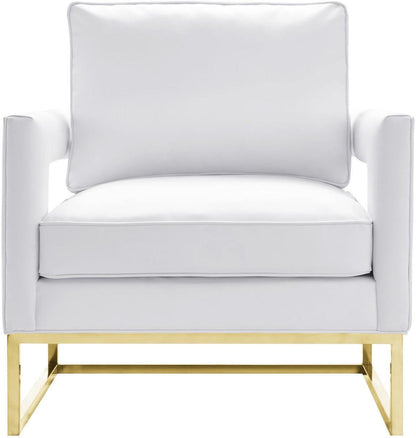 Chaise en cuir blanc Annabelle
