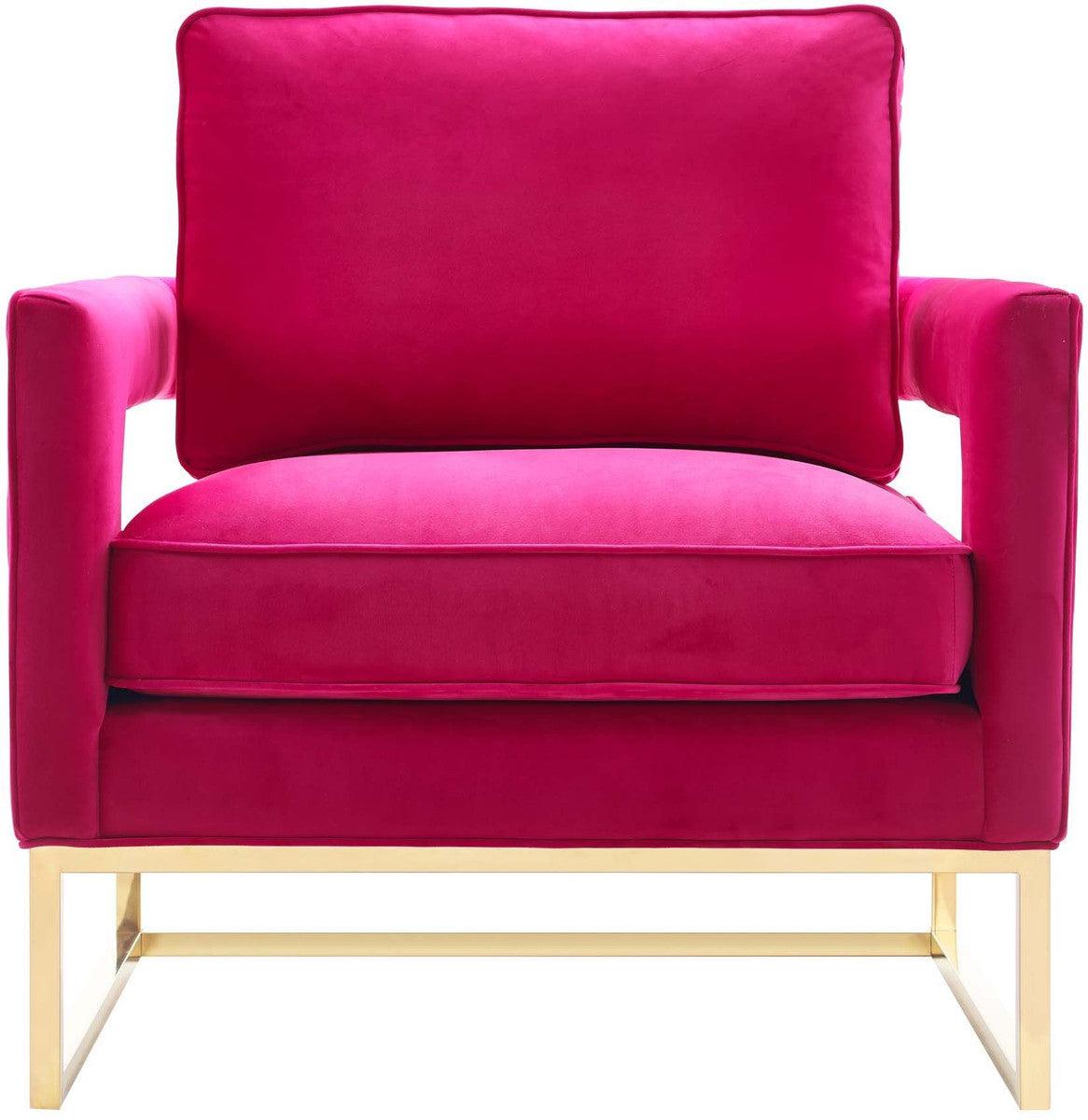 Chaise en velours rose Annabelle